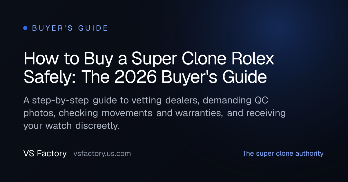 How to Buy a Super Clone Rolex Safely: The 2026 Buyer's Guide